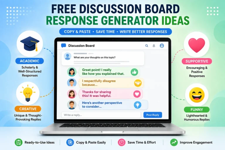 Free Discussion Board Response Ideas