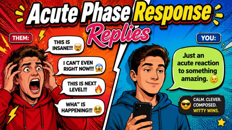 Acute Phase Response Replies