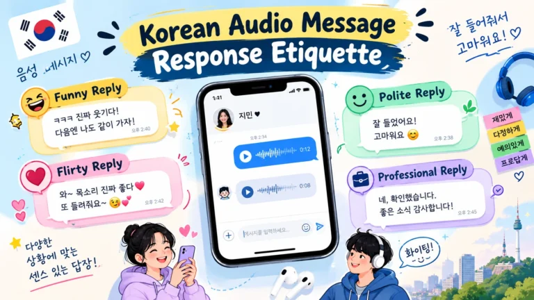 korean audio message response etiquette